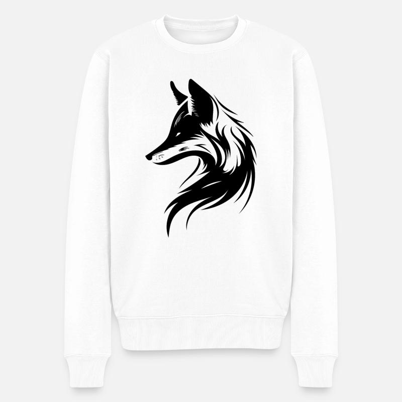 Élégant Beau Renard élégant - Pull Premium bio Homme - blanc