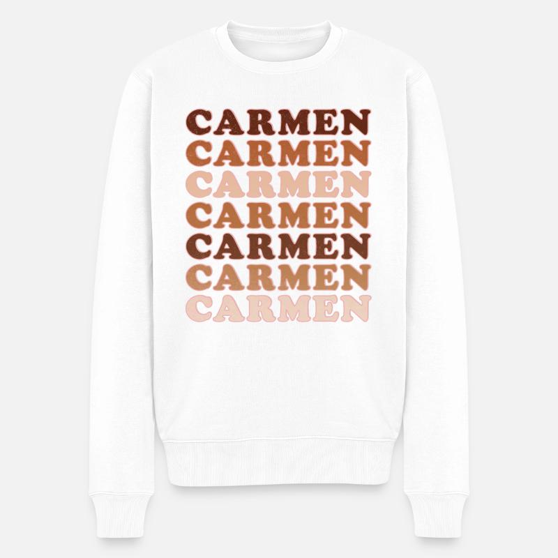 Carmen - Männer Premium Bio Pullover - Weiß