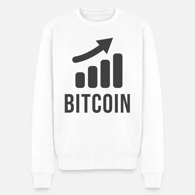 Bitcoin - Pull Premium bio Homme - blanc