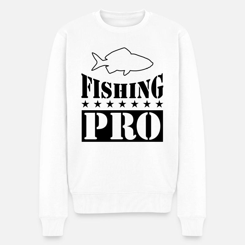 fishing pro - Männer Premium Bio Pullover - Weiß