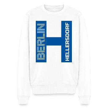 H Berlin Hellersdorf blau - Männer Premium Bio Pullover - Weiß - Vorne - Thijin (182cm)