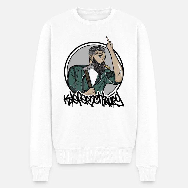 Chirurgien buccal // Bois // Illustration - Pull Premium bio Homme - blanc