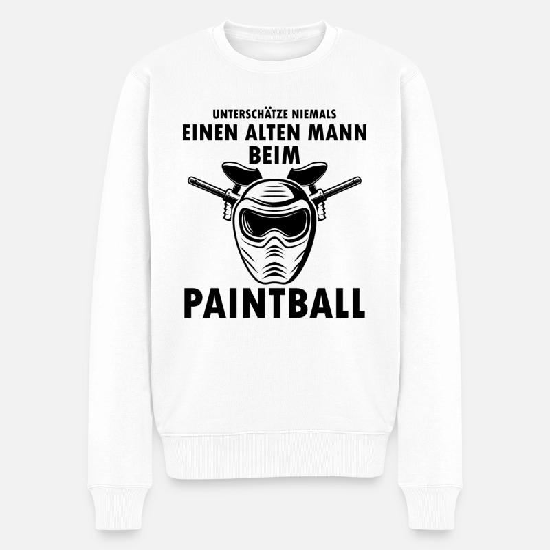 Paintball Airsoft - Männer Premium Bio Pullover - Weiß