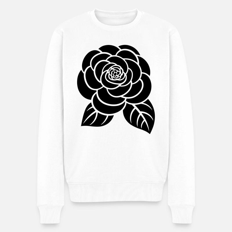 Fleur - Pull Premium bio Homme - blanc