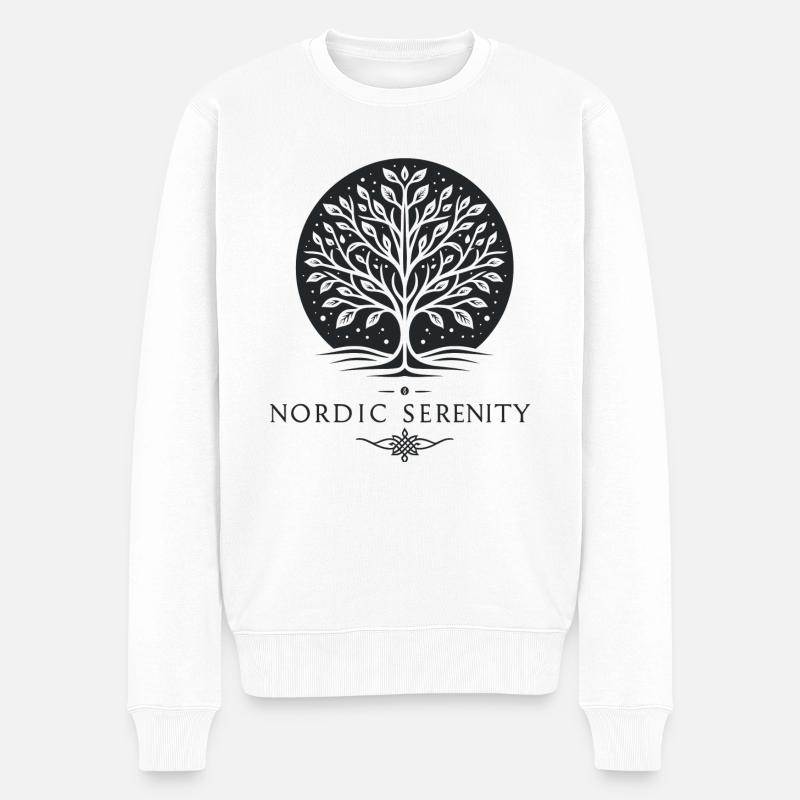 Arbre de la paix de l’Arctique - Pull Premium bio Homme - blanc