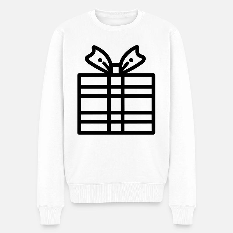 Kleine Geschenkbox - Männer Premium Bio Pullover - Weiß