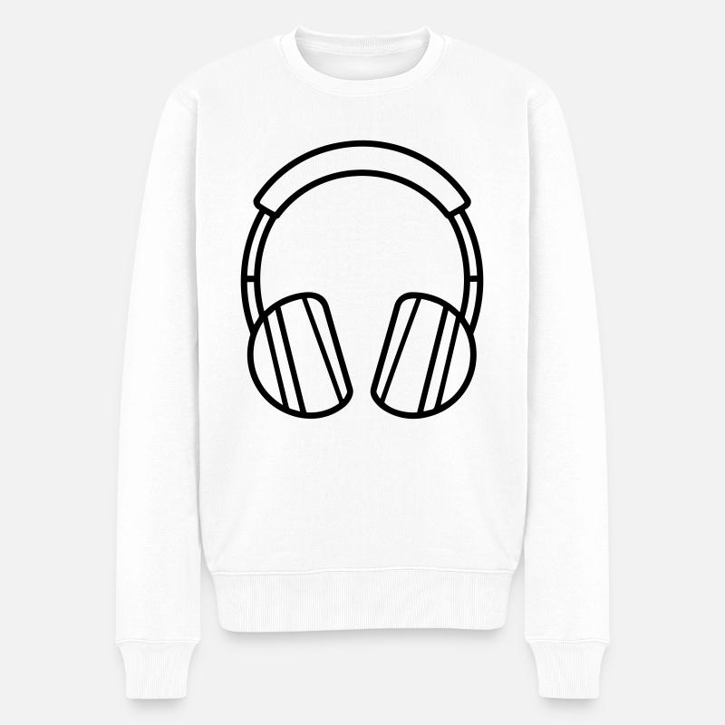 casque audio gaming - Pull Premium bio Homme - blanc