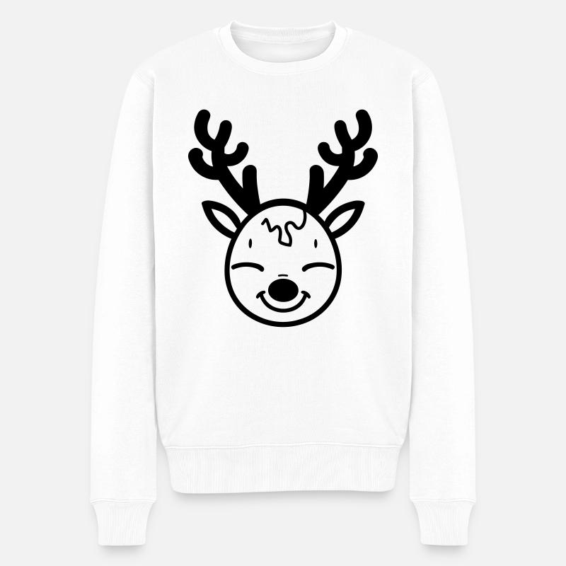 renne de noel - Pull Premium bio Homme - blanc