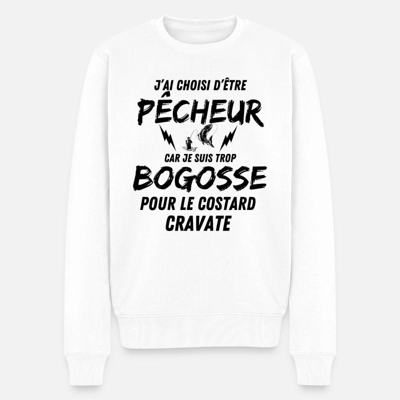 BOGOSSE PECHEUR - Pull Premium bio Homme - blanc