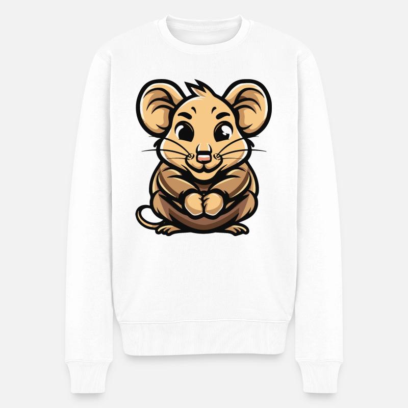 Bande dessinée souris - Pull Premium bio Homme - blanc