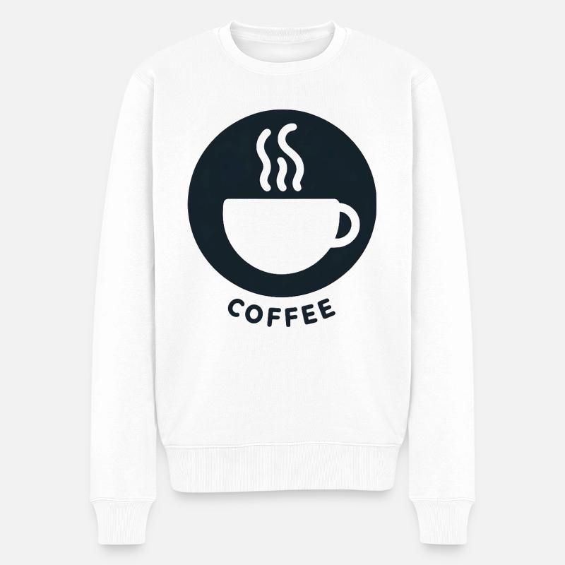 Café Matin Petit-déjeuner - Pull Premium bio Homme - blanc