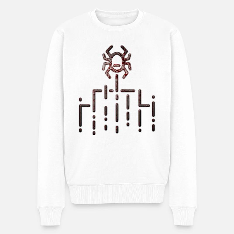 Hacker-Symbole - Männer Premium Bio Pullover - Weiß