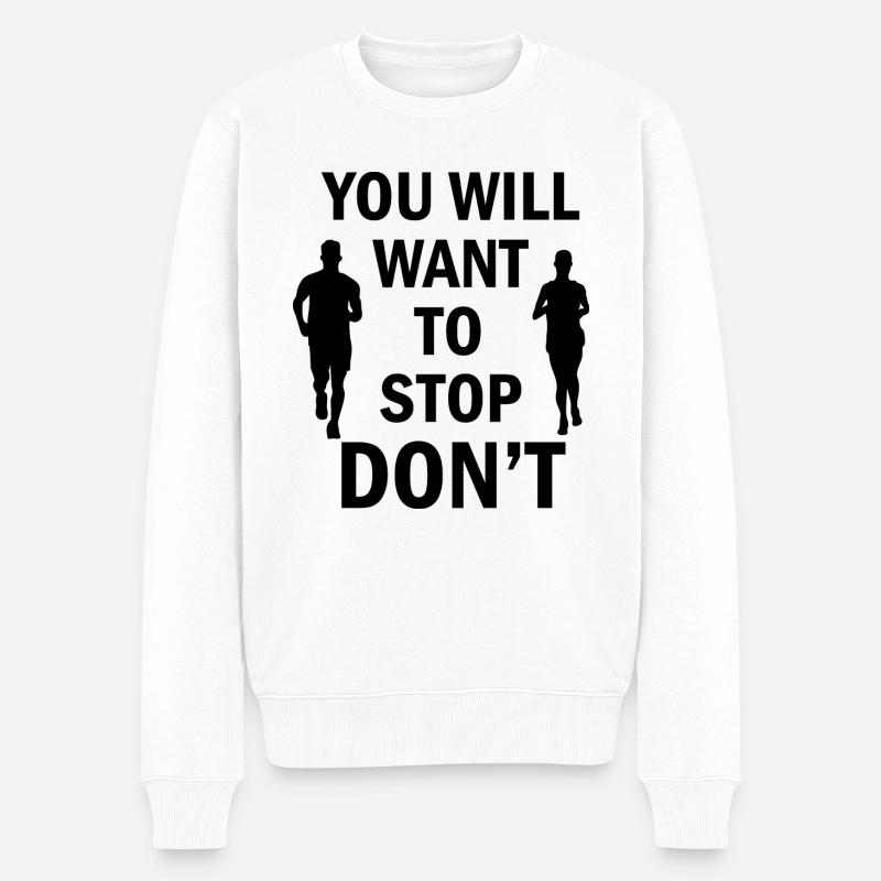 Fußball Soccer - Männer Premium Bio Pullover - Weiß