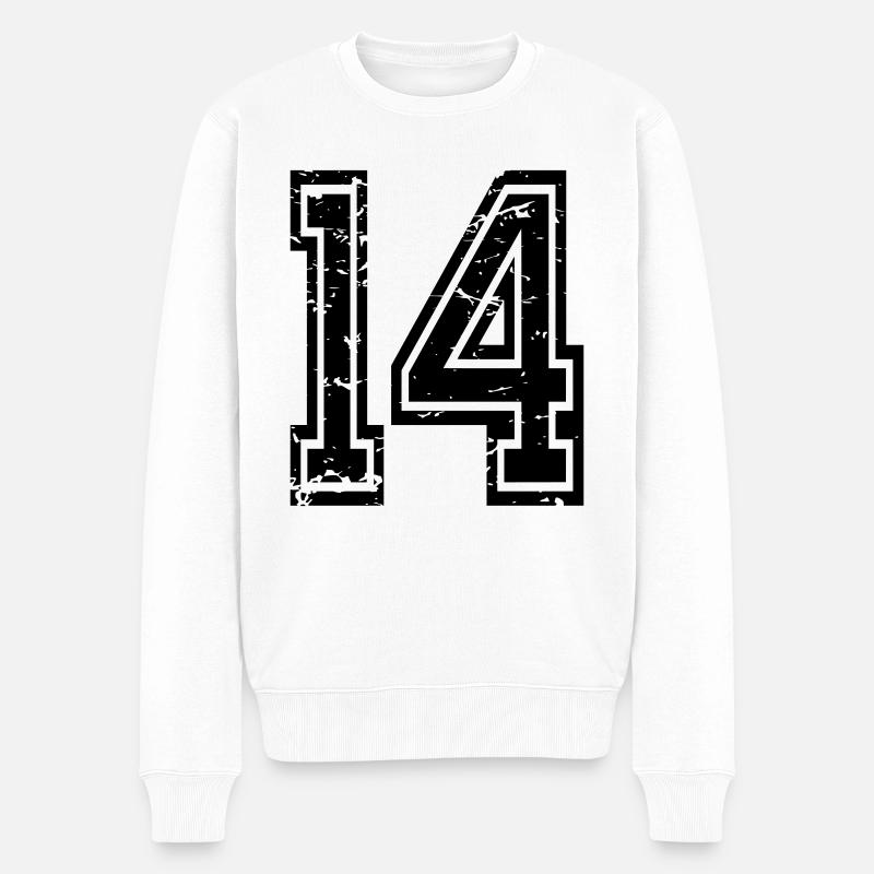 14 Bolu used - Männer Premium Bio Pullover - Weiß