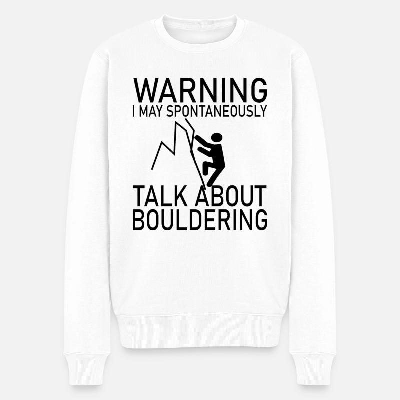 climbing - Männer Premium Bio Pullover - Weiß