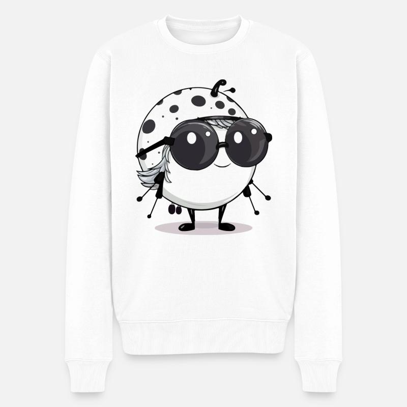 Ali Marienkäfer - Männer Premium Bio Pullover - Weiß