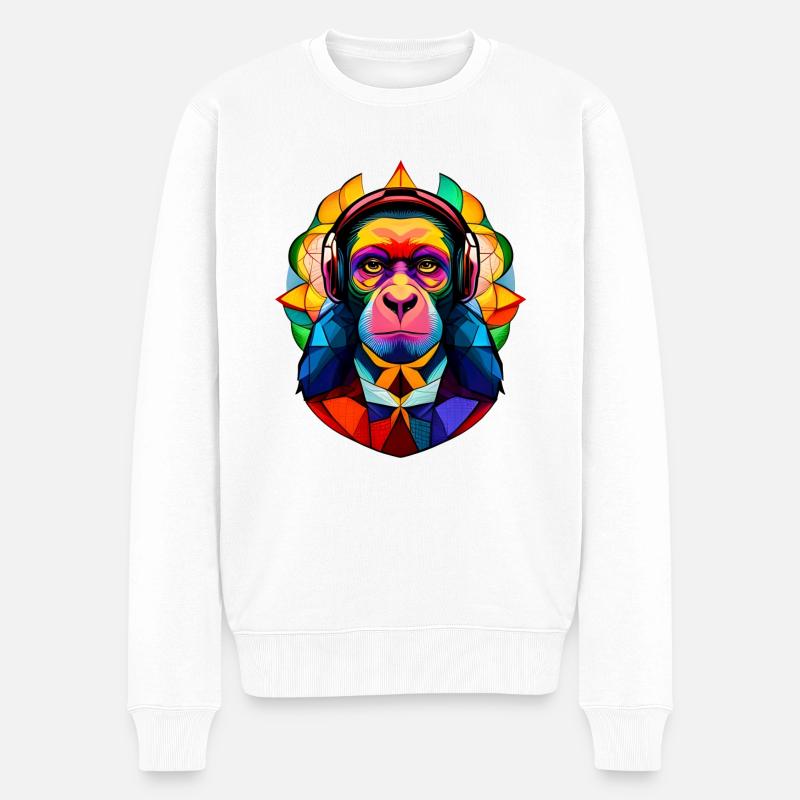 Singe - Pull Premium bio Homme - blanc