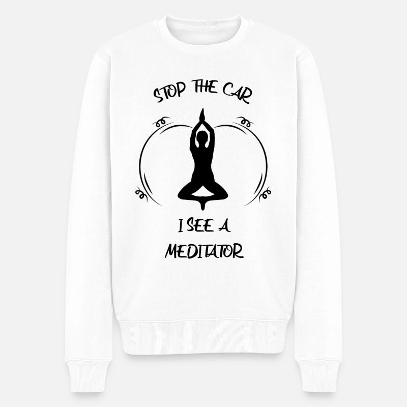 Méditation - Pull Premium bio Homme - blanc