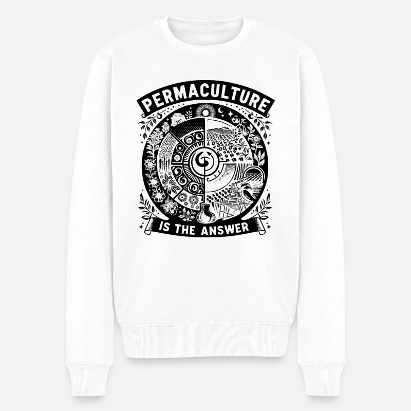 Permaculture Is The Answer - Männer Premium Bio Pullover - Weiß