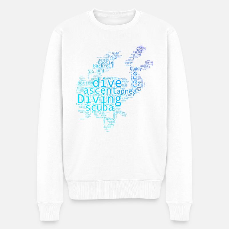 Plongée Plongeur Plongée Plongée Plongeuse Femme - Pull Premium bio Homme - blanc