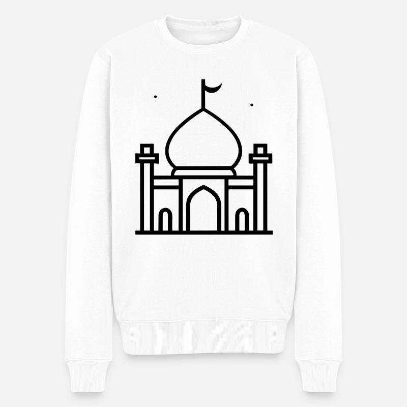 Moschee - Männer Premium Bio Pullover - Weiß