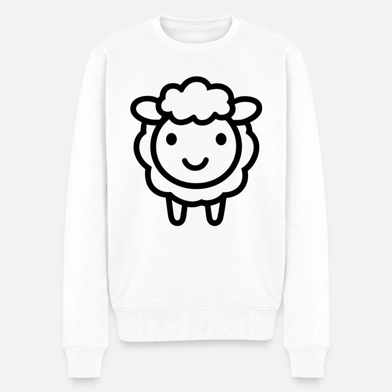 Schaf - Männer Premium Bio Pullover - Weiß