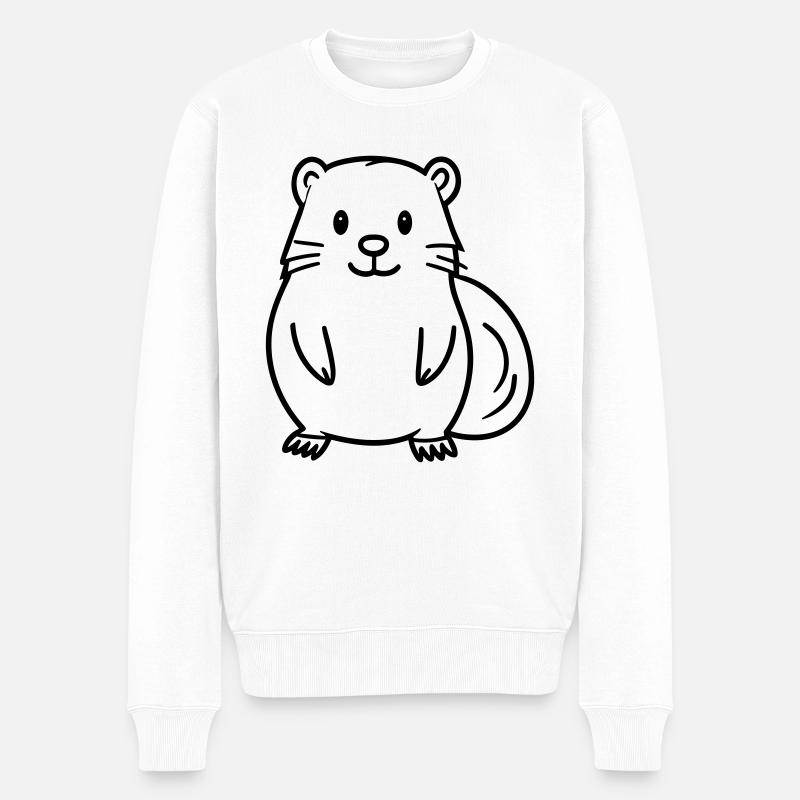 Murmeltier - Männer Premium Bio Pullover - Weiß