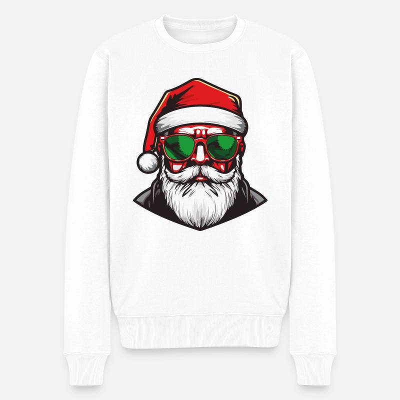 cool santa - Männer Premium Bio Pullover - Weiß