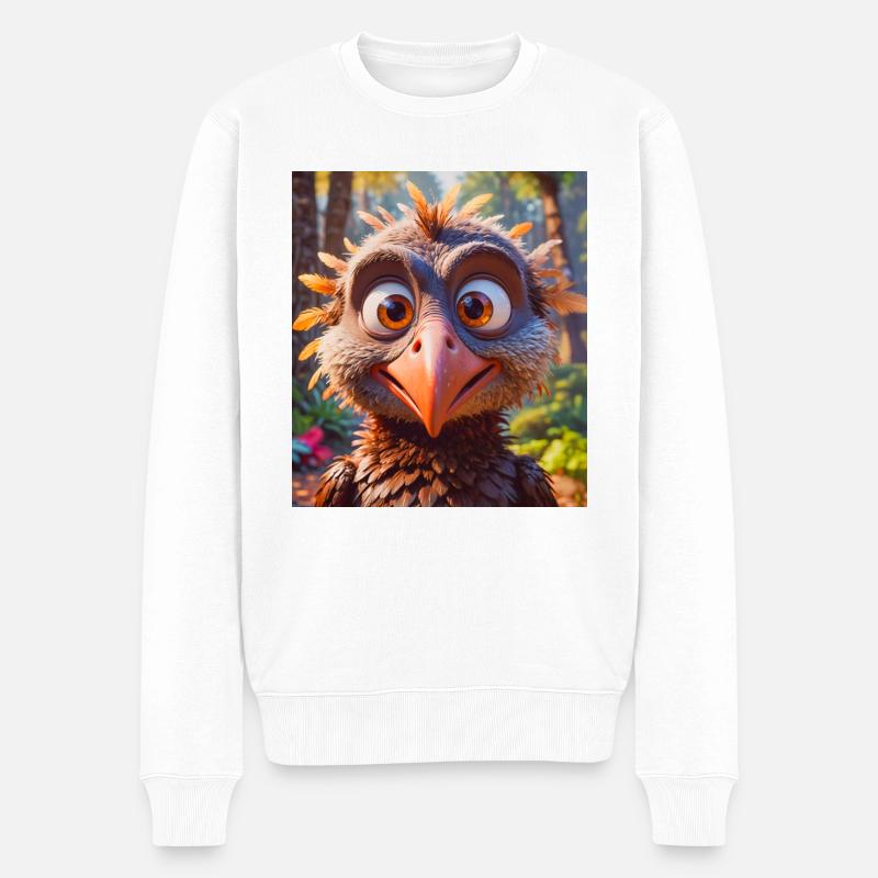 animaux africains super mignons – Vautour - Pull Premium bio Homme - blanc