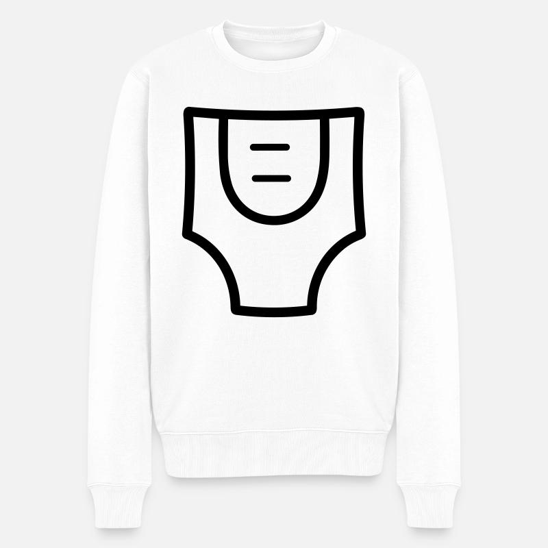 Schicht - Männer Premium Bio Pullover - Weiß