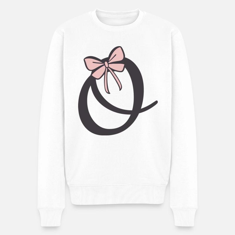 Lettre initiale O Ruban - Pull Premium bio Homme - blanc
