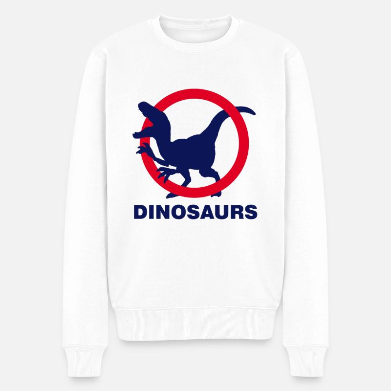 dinosaure - Pull Premium bio Homme - blanc