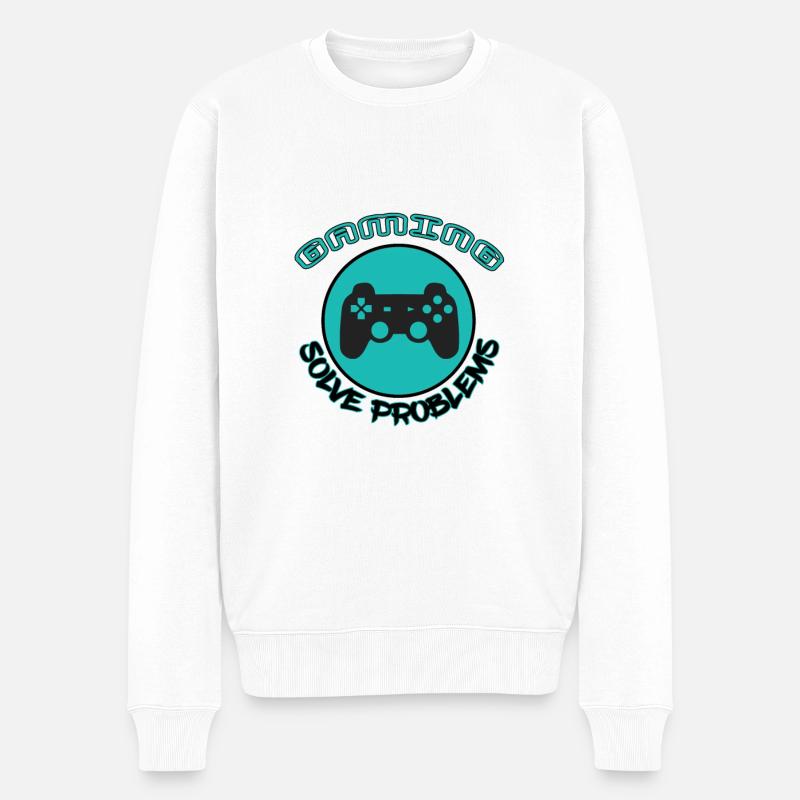 Gaming - Pull Premium bio Homme - blanc