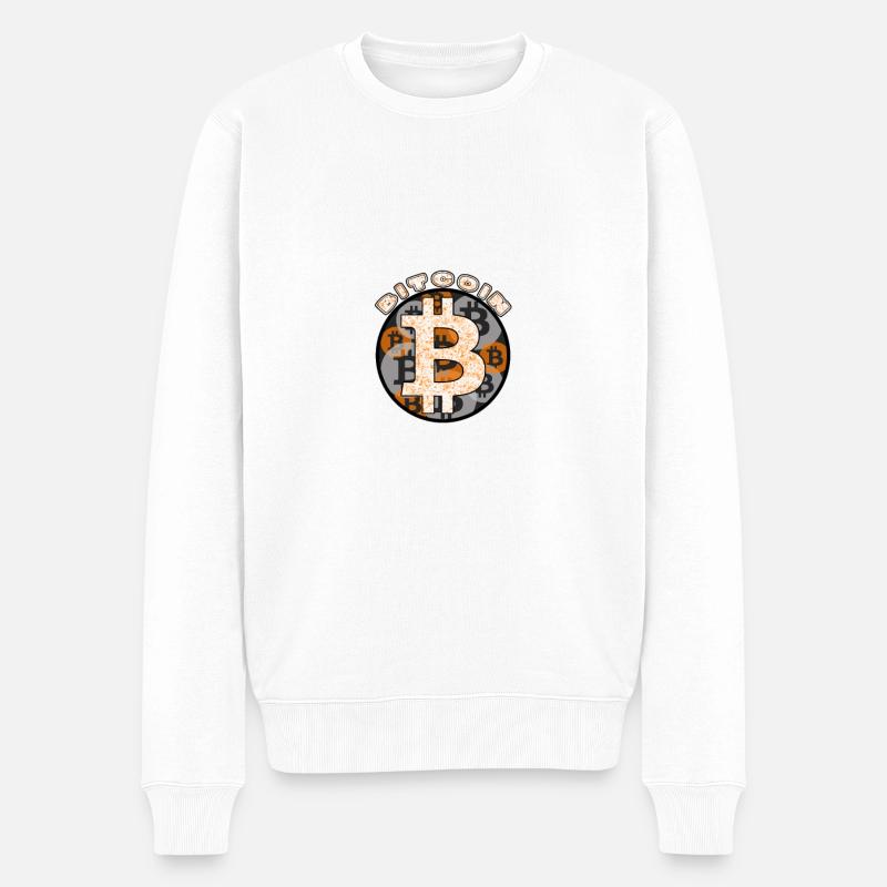 bitcoin - Männer Premium Bio Pullover - Weiß