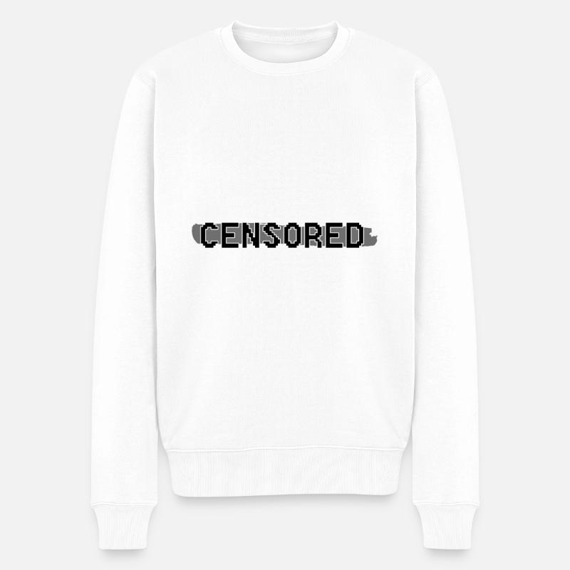 Internet censored - Pull Premium bio Homme - blanc
