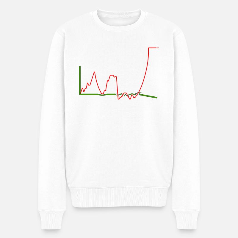 COURBE DE VIE - Pull Premium bio Homme - blanc
