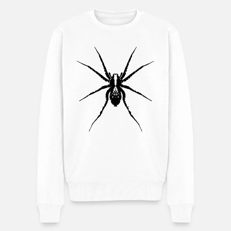 Araignée / Araignée loup - Pull Premium bio Homme - blanc