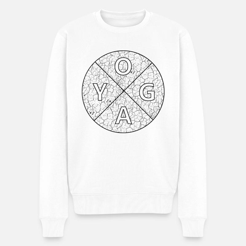 Yoga yoga - Männer Premium Bio Pullover - Weiß