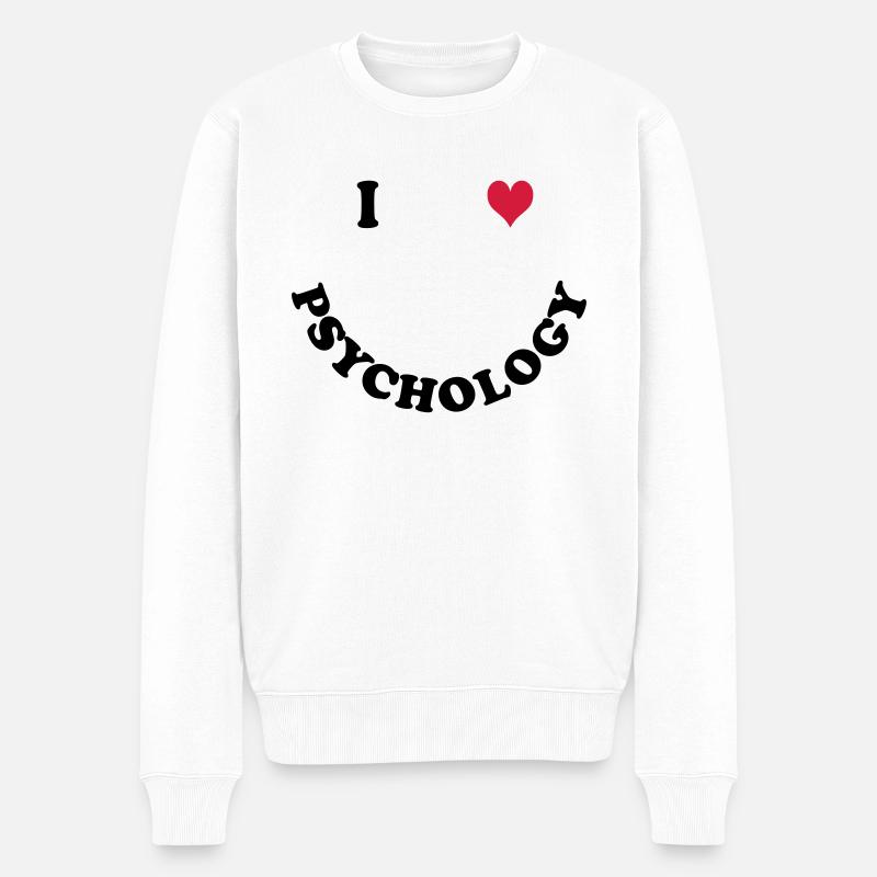 Psychologie - Männer Premium Bio Pullover - Weiß