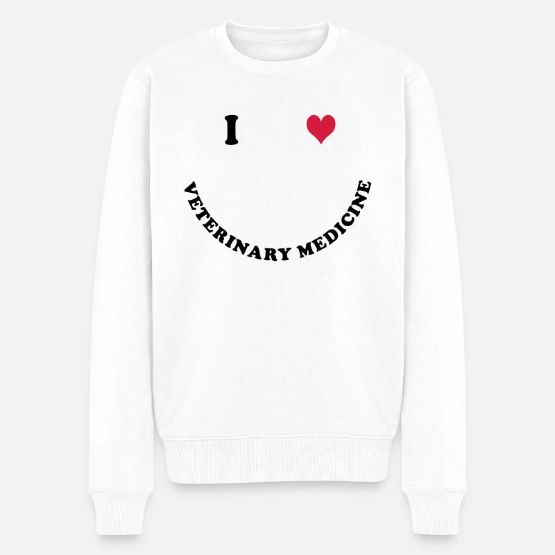 Tiermedizin - Männer Premium Bio Pullover - Weiß