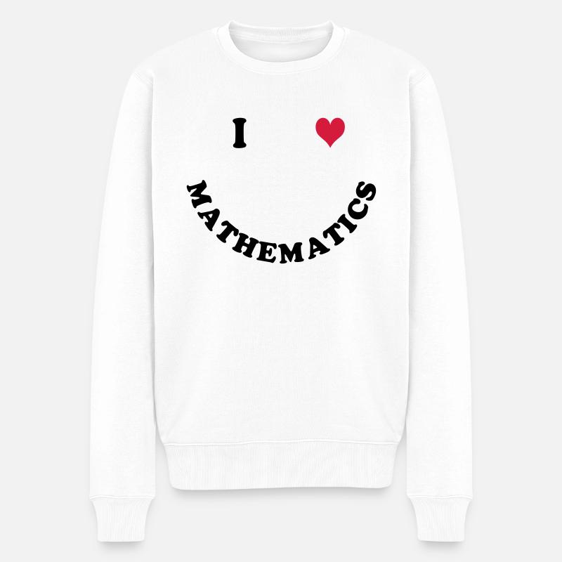 Mathematik - Männer Premium Bio Pullover - Weiß