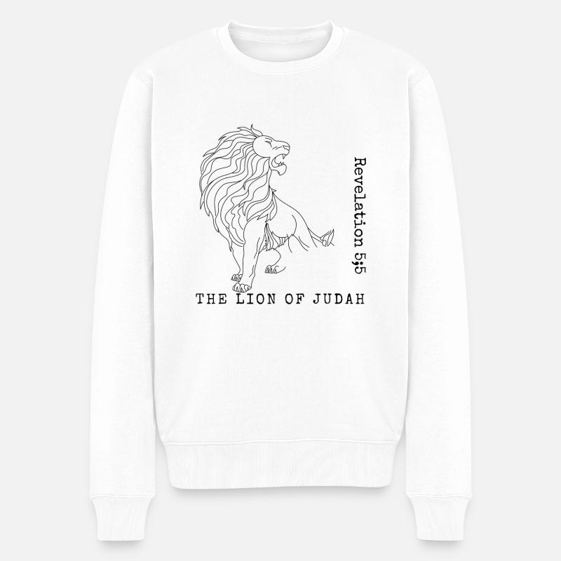 le lion de judah - Pull Premium bio Homme - blanc