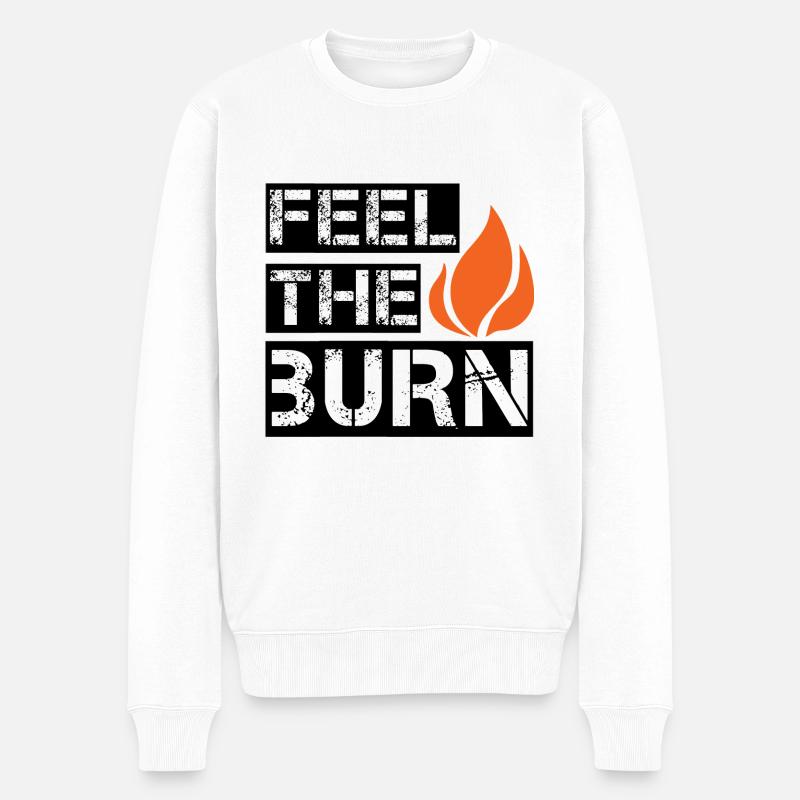 Burn - Pull Premium bio Homme - blanc