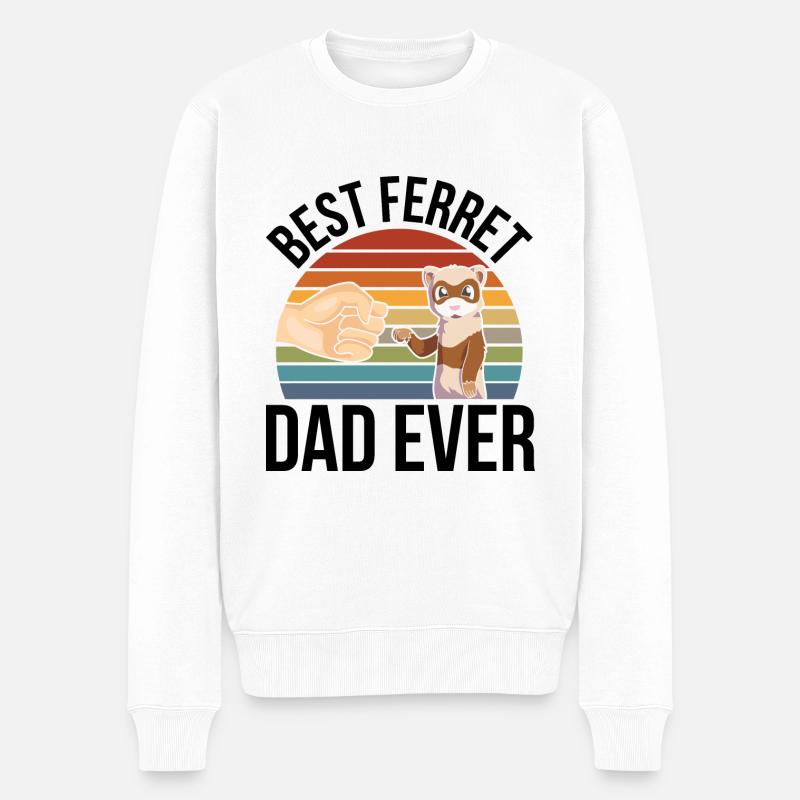 Frettchen - Männer Premium Bio Pullover - Weiß