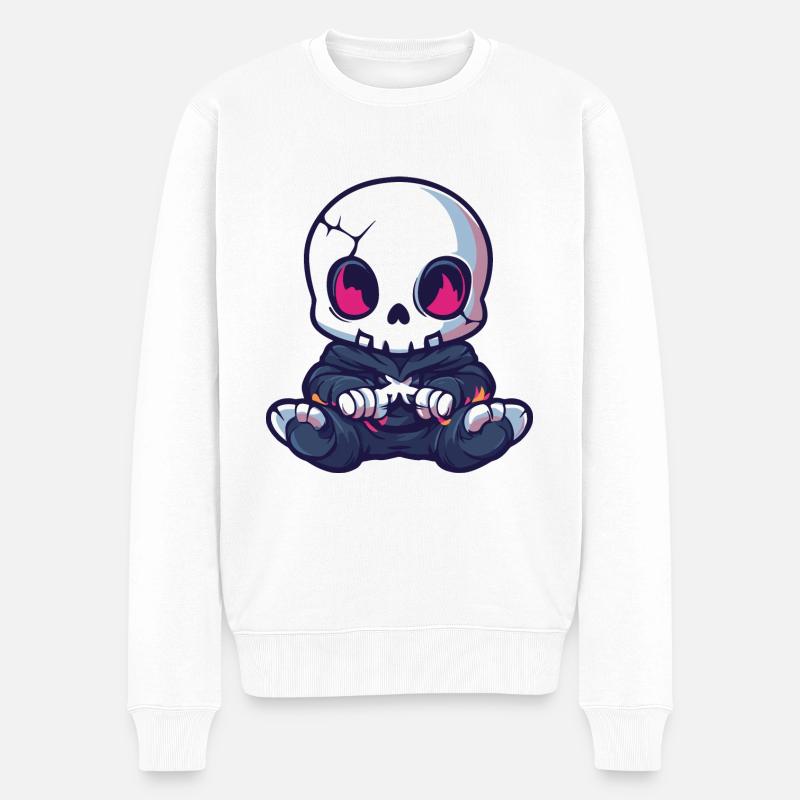 Zombie Halloween Squelette Bébé - Pull Premium bio Homme - blanc