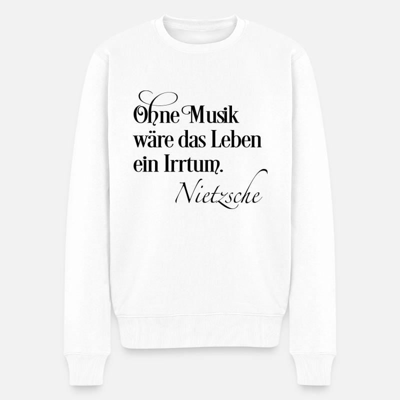 Musique - Pull Premium bio Homme - blanc