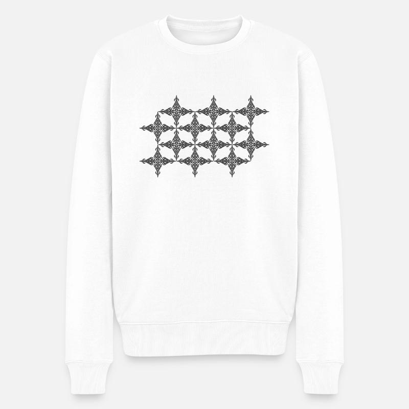 Pik Muster - Männer Premium Bio Pullover - Weiß