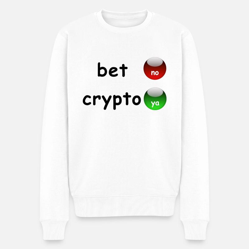 Ja zu Crypto! - Männer Premium Bio Pullover - Weiß