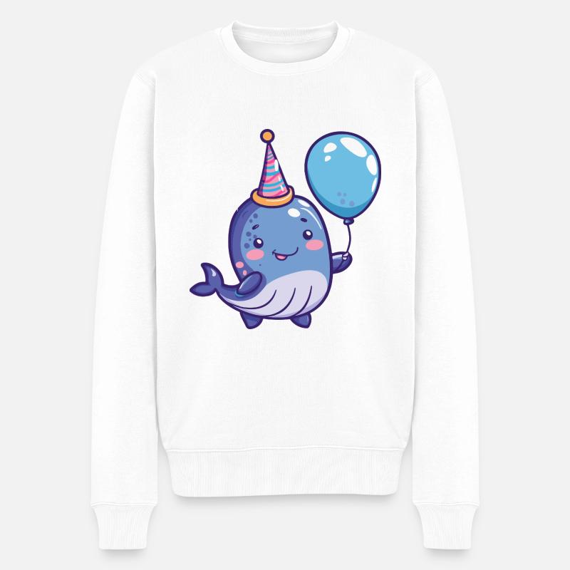 baleine anniversaire bébé - Pull Premium bio Homme - blanc