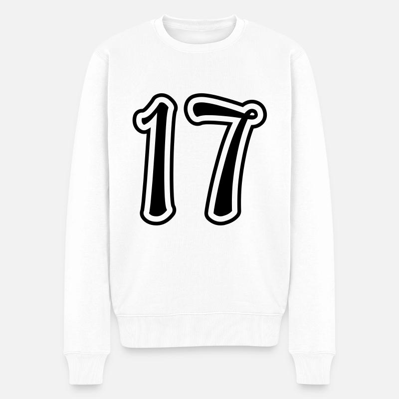 17 Numéro de numéro - Pull Premium bio Homme - blanc